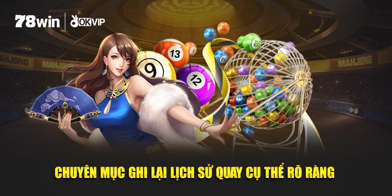 Chuyên mục ghi lại lịch sử quay cụ thể rõ ràng